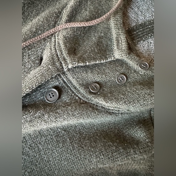 VTG Polo Jeans Co. Ralph Lauren Coat Small Wool Blend Hooded, Y2K, Olive Green - Picture 9 of 13